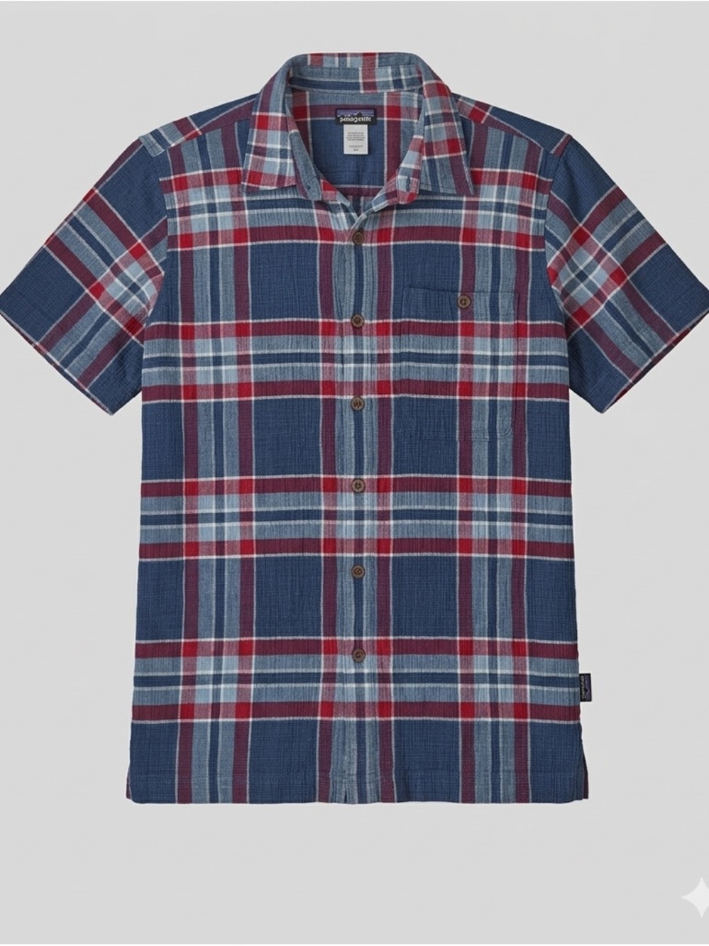 Patagonia Men's A/C Plaid Short Sleeve Shirt - Blue/Red